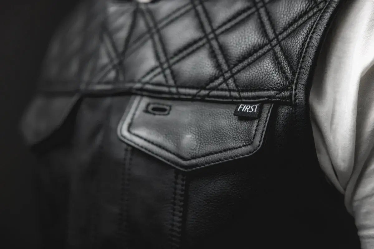 FMCo Men's Signature Leather Vest - First Manufacturing Company - Flyclothing LLC