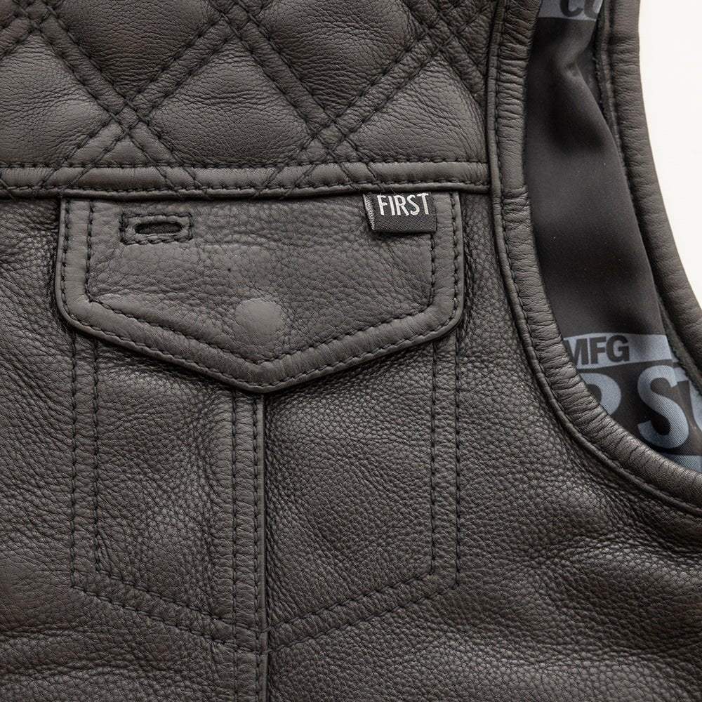 FMCo Men's Signature Leather Vest - First Manufacturing Company - Flyclothing LLC