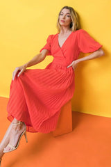 WORD TO THE WISE WOVEN MIDI DRESS - Flying Tomato - Flyclothing LLC