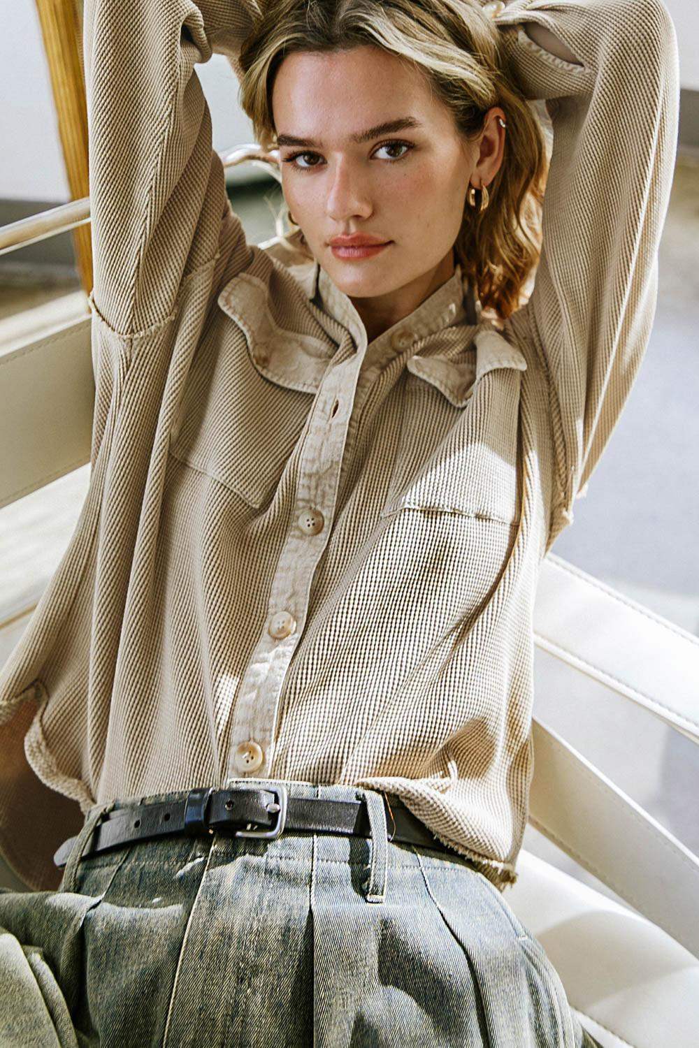 A CHILL MOMENT KNIT TOP - Flying Tomato - Flyclothing LLC