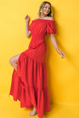OUT IN THE COUNTRY WOVEN MAXI DRESS - Flying Tomato - Flyclothing LLC