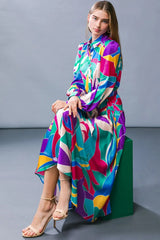 FOCUSED ON PRIORITIES WOVEN MIDI DRESS - Flying Tomato - Flyclothing LLC