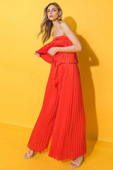 MY RED TOMATO WOVEN JUMPSUIT - Flying Tomato - Flyclothing LLC