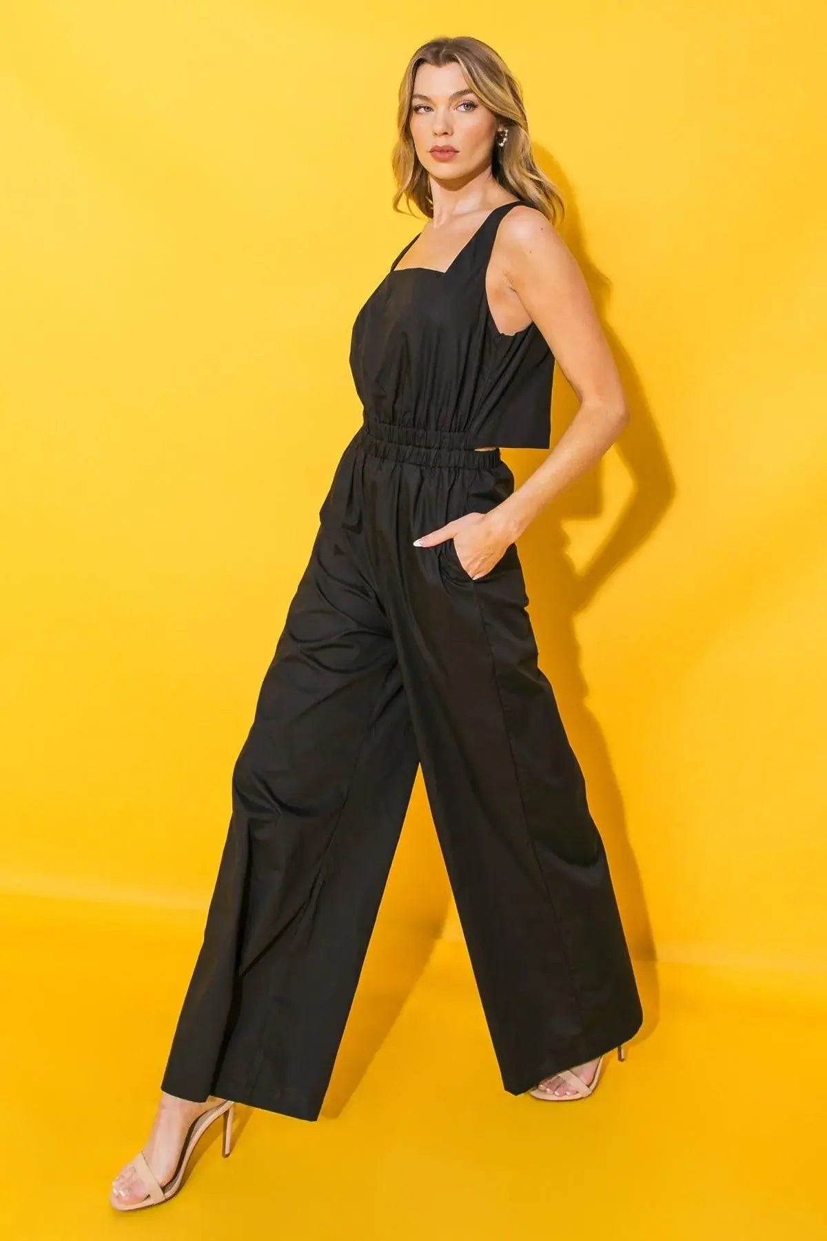 LIFE WITH YOU POPLIN JUMPSUIT - Flying Tomato - Flyclothing LLC