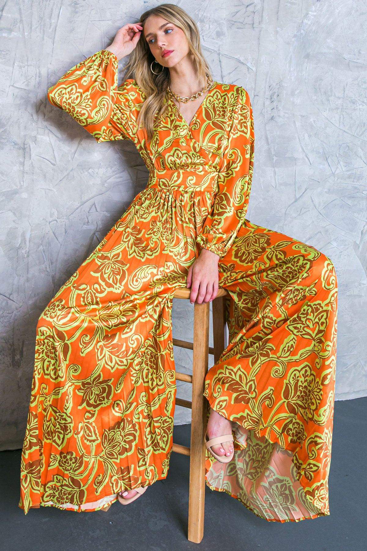 BLUSHING WITH BRILLIANCE SATIN JUMPSUIT - Flying Tomato - Flyclothing LLC