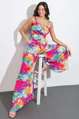 WANDERING AROUND WOVEN JUMPSUIT - Flying Tomato - Flyclothing LLC