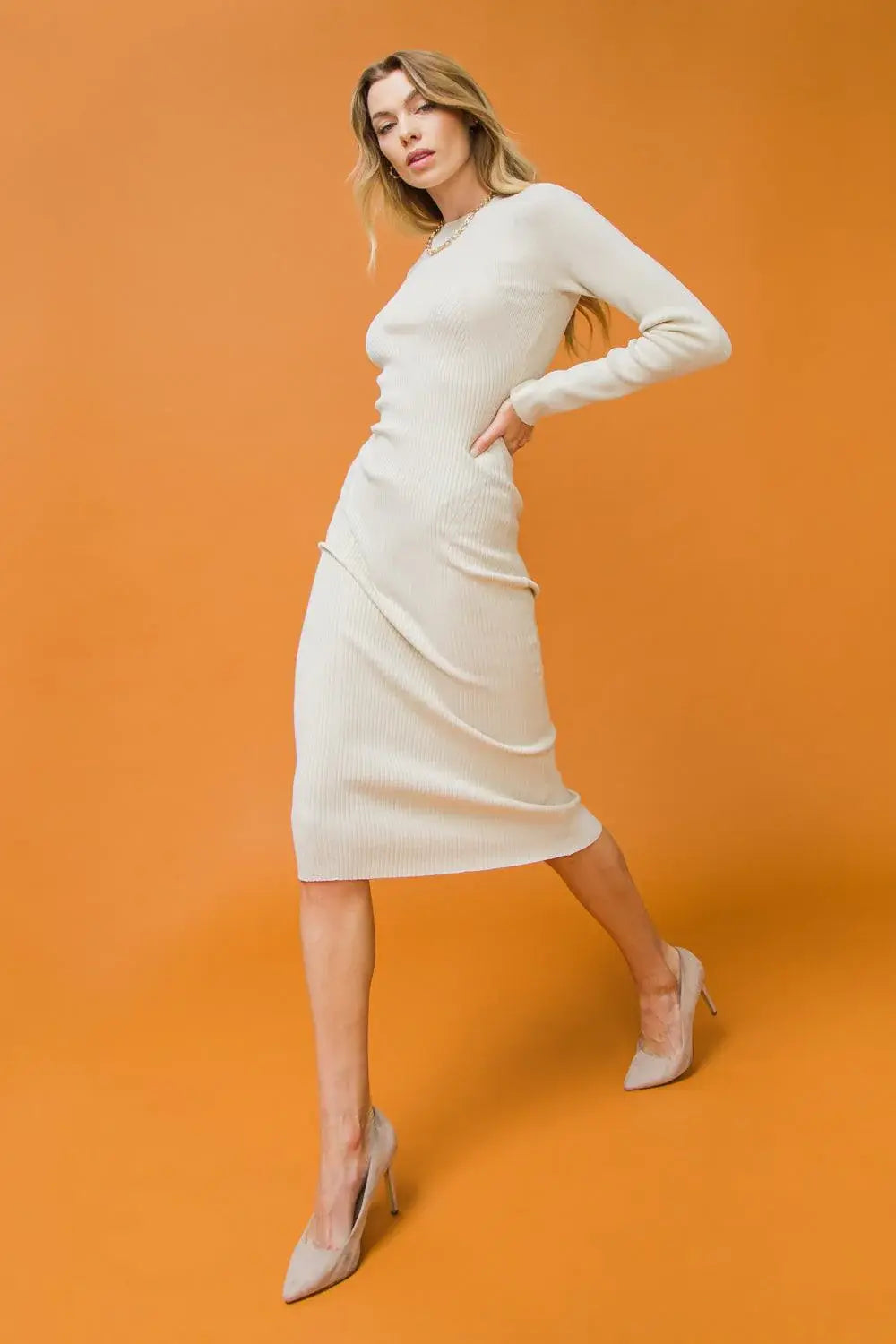 BE WITH YOU SWEATER MIDI DRESS - Flying Tomato - Flyclothing LLC