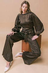 STUNNING STANCE METALLIC SWEATER TUNIN AND PANT SET - Flying Tomato - Flyclothing LLC