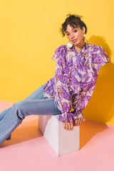 SWEETEST HELLO WOVEN TOP - Flying Tomato - Flyclothing LLC