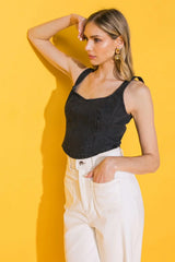 ALL AHEAD DENIM CROP TOP - Flying Tomato - Flyclothing LLC