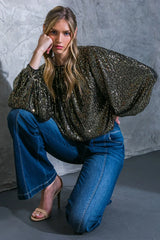 HOPE YOU REMEMBER SEQUIN TOP - Flying Tomato - Flyclothing LLC