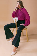 MIDNIGHT CHIC WOVEN TOP - Flying Tomato - Flyclothing LLC