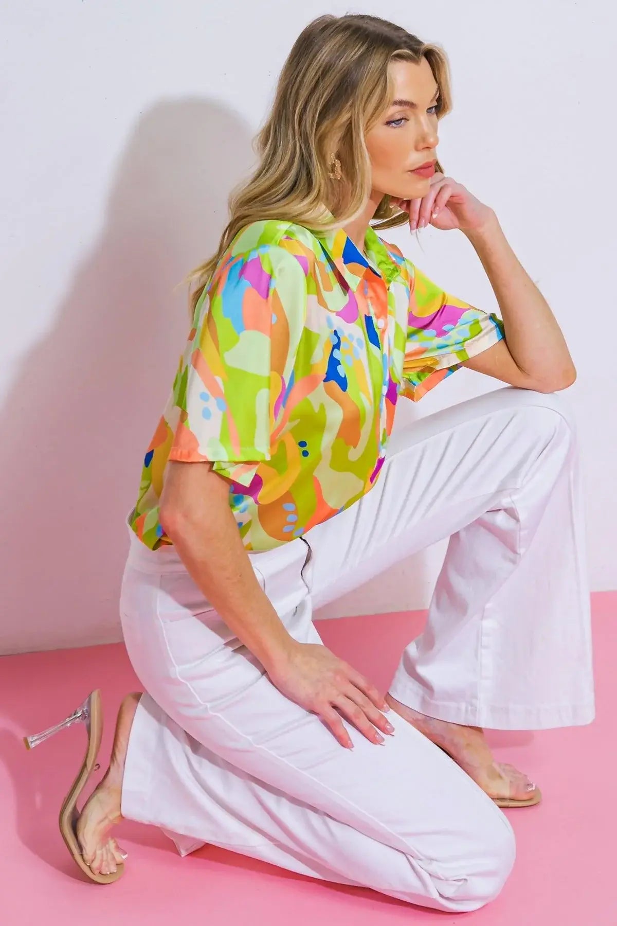 UP FOR ANYTHING WOVEN TOP - Flying Tomato - Flyclothing LLC