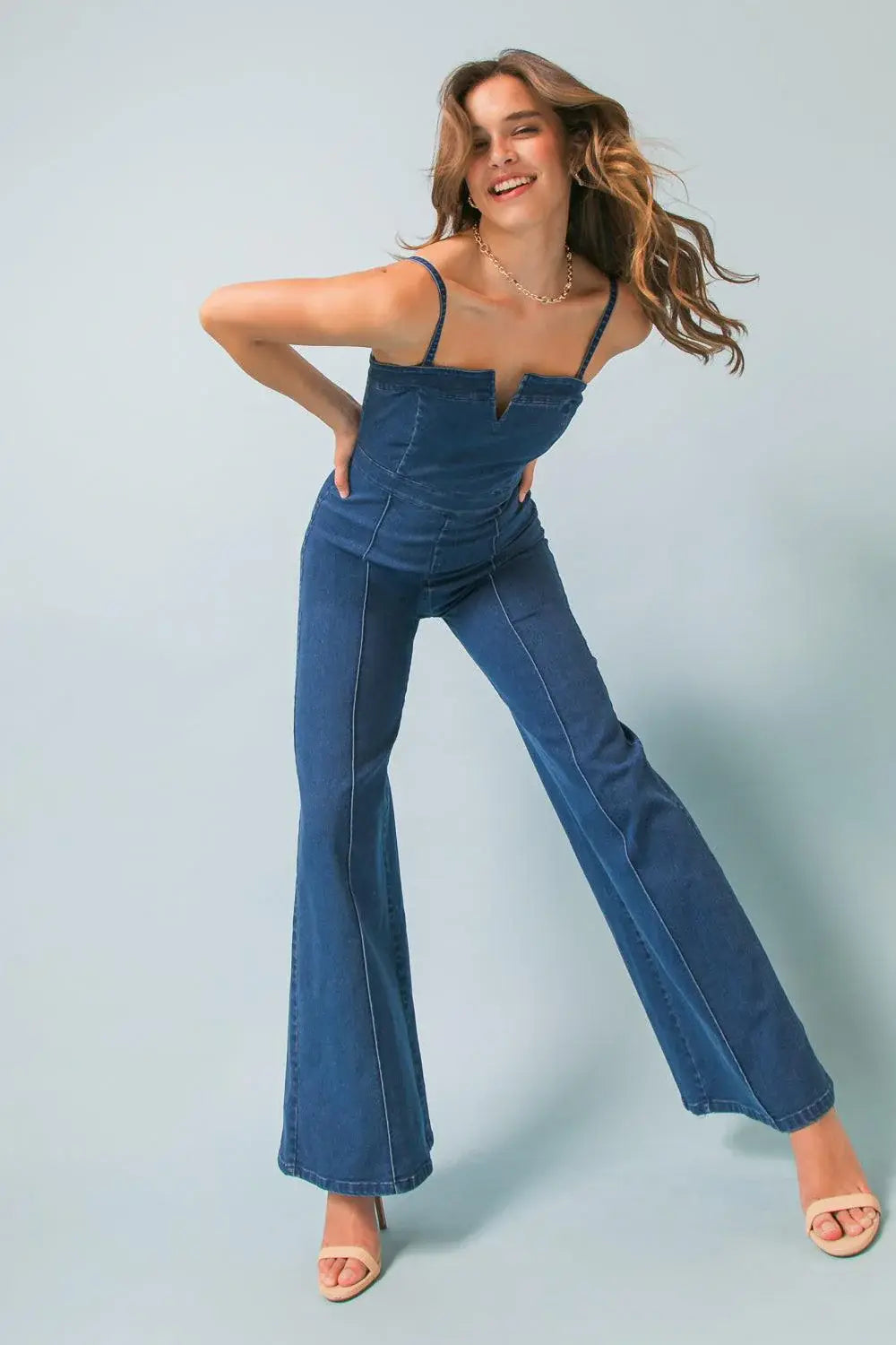 MAKING MAGIC DENIM JUMPSUIT - Flying Tomato - Flyclothing LLC
