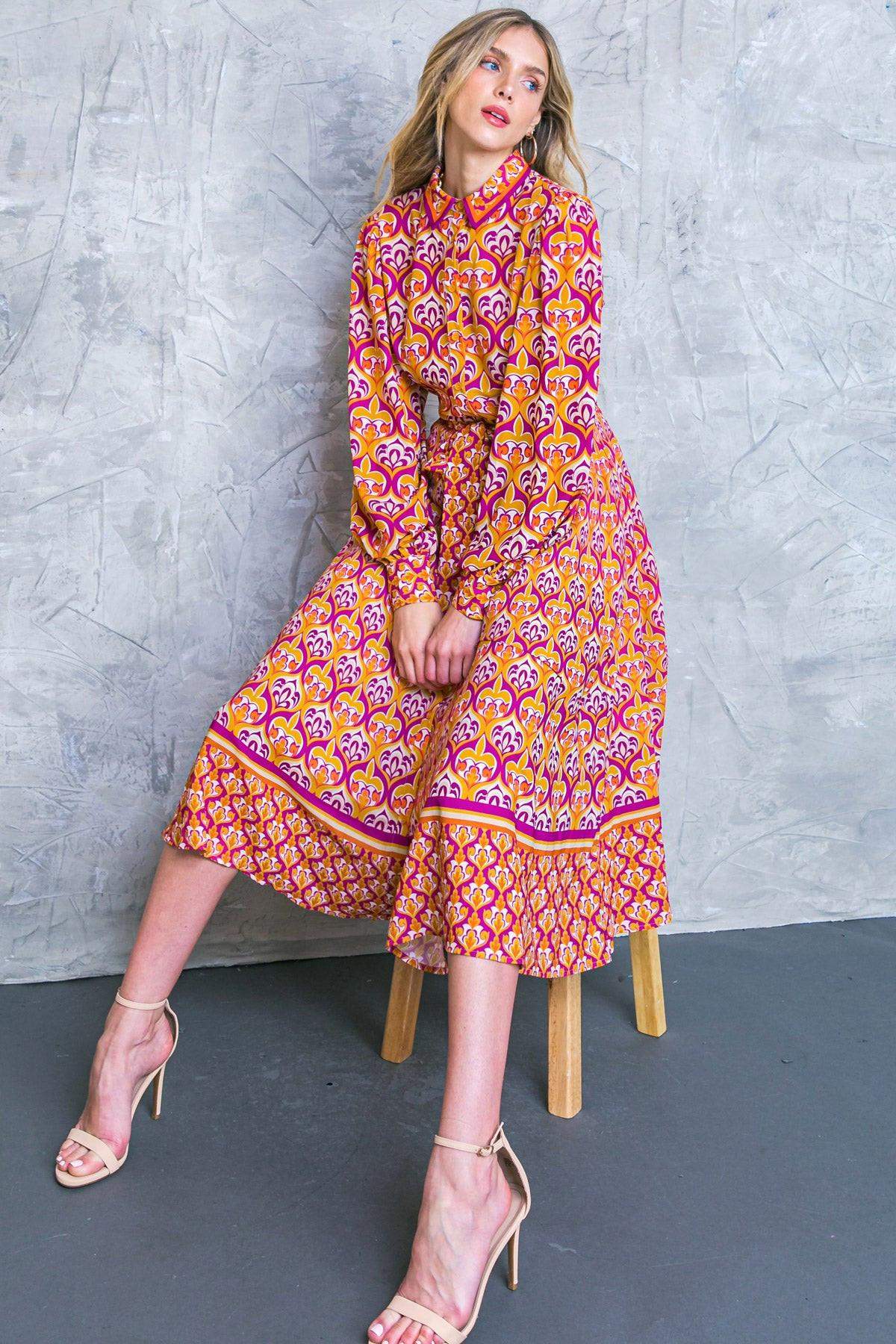 LIFETIME CELEBRATIONS WOVEN SHIRT DRESS - Flying Tomato - Flyclothing LLC