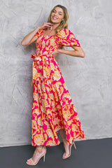 RUN TOWARDS LOVE POPLIN ANKLE DRESS - Flying Tomato - Flyclothing LLC