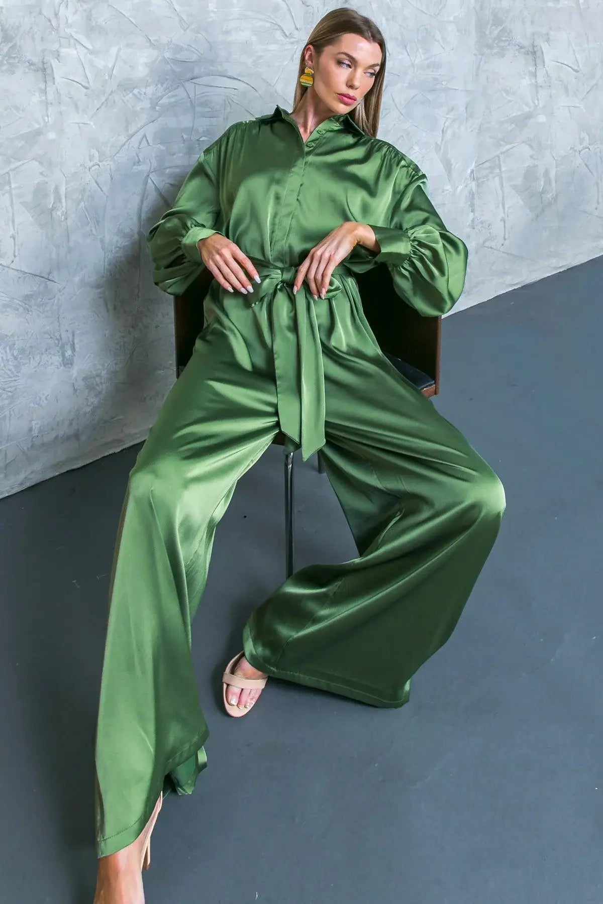 LIKE FINE ART WOVEN JUMPSUIT - Flying Tomato - Flyclothing LLC