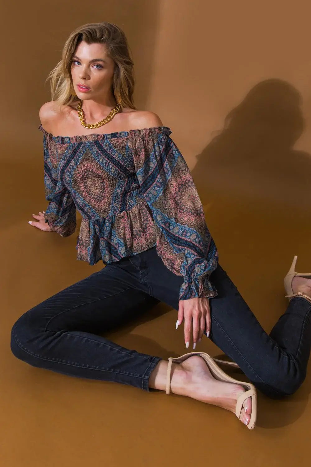 BOHO RAINBOW WOVEN TOP - Flying Tomato - Flyclothing LLC