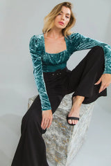PUT ON A SHOW VELVET TOP - Flying Tomato - Flyclothing LLC