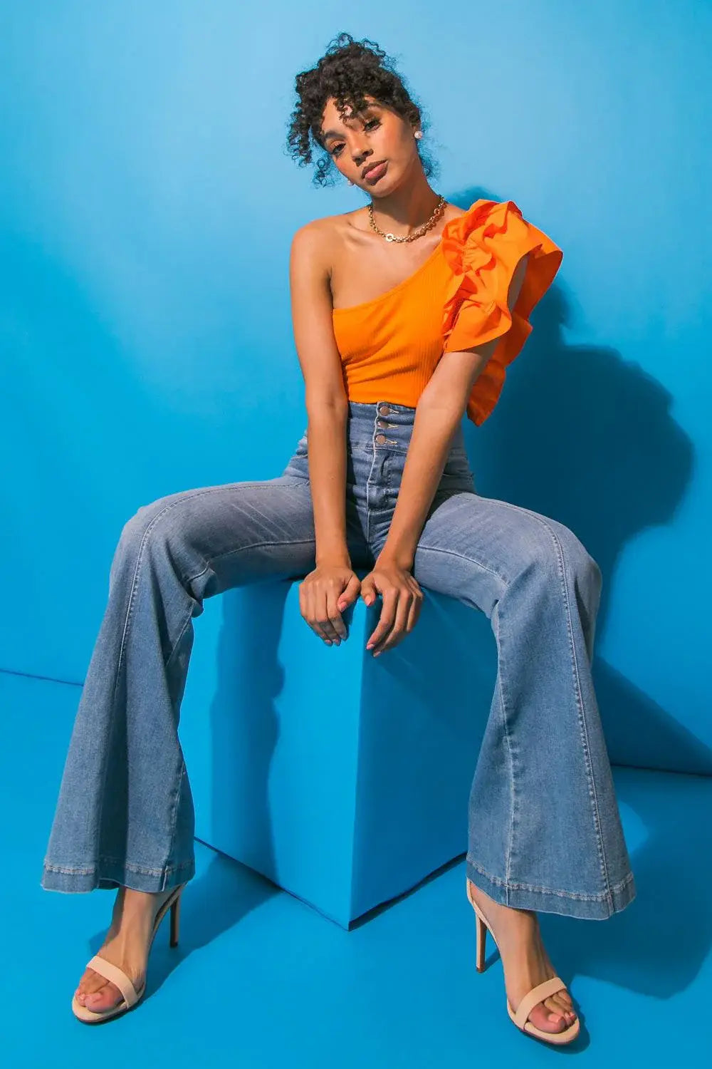 DREAMWORLD OFF THE SHOULDER WOVEN BODYSUIT - Flying Tomato - Flyclothing LLC