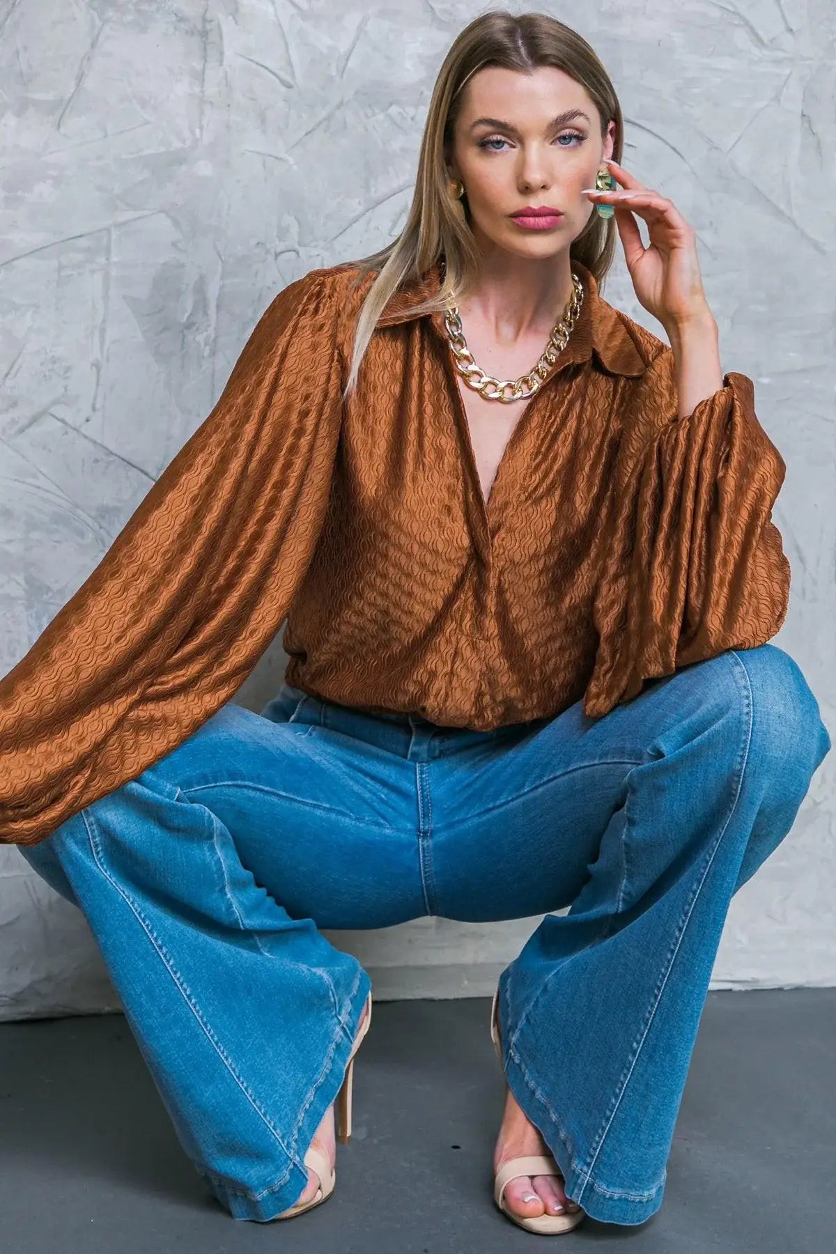 REGAL ROMANCE WOVEN TOP - Flying Tomato - Flyclothing LLC