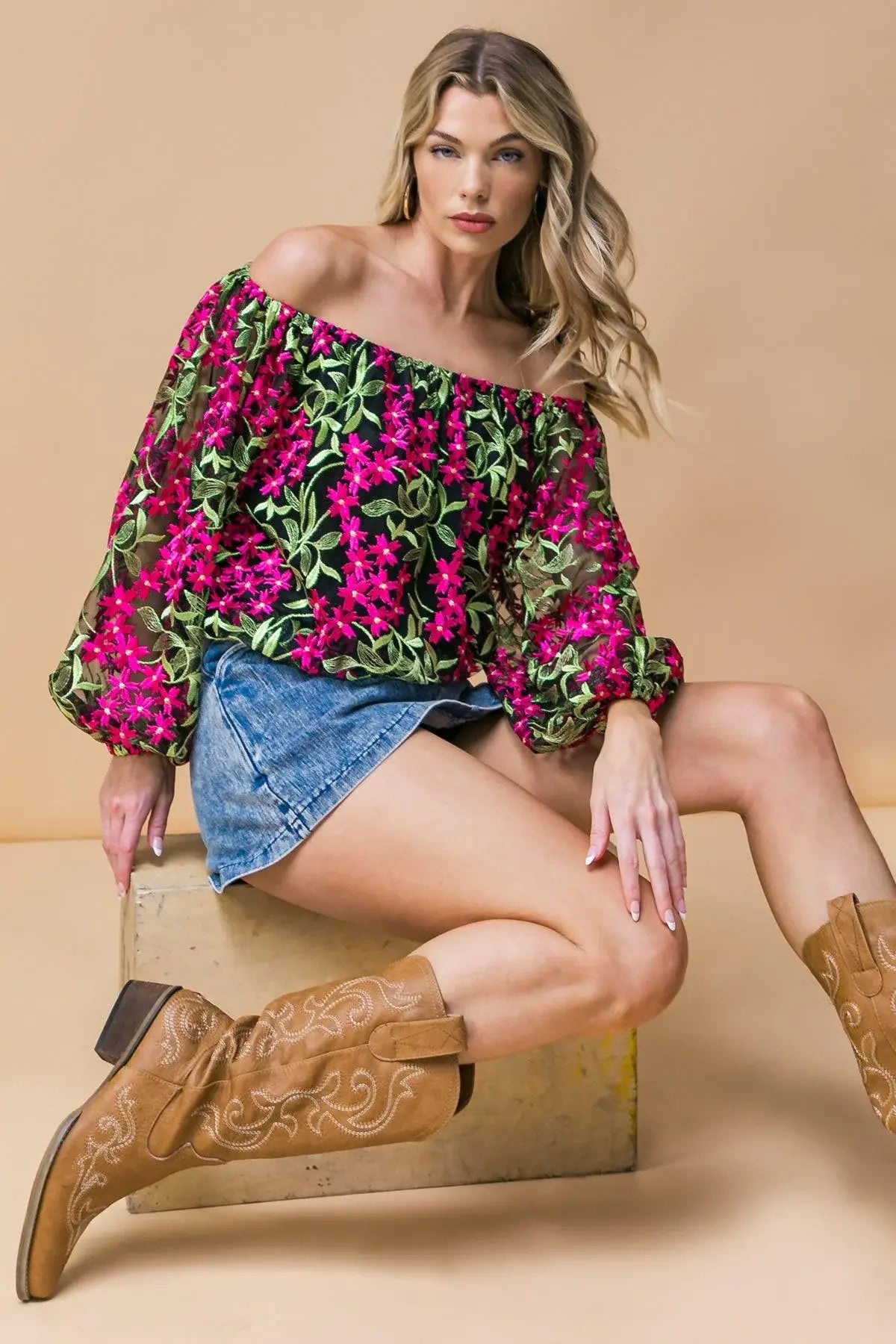 FEELING MIGHTY FINE WOVEN TOP - Flying Tomato - Flyclothing LLC
