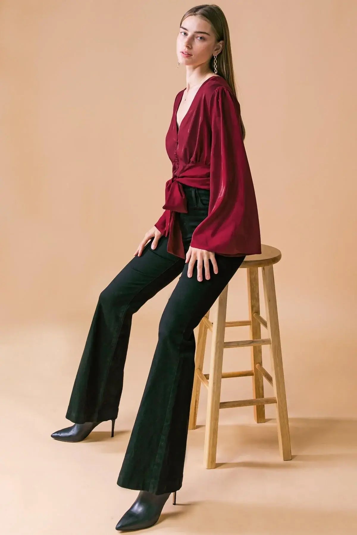 THE RIGHT ADDITION WOVEN TOP - Flying Tomato - Flyclothing LLC