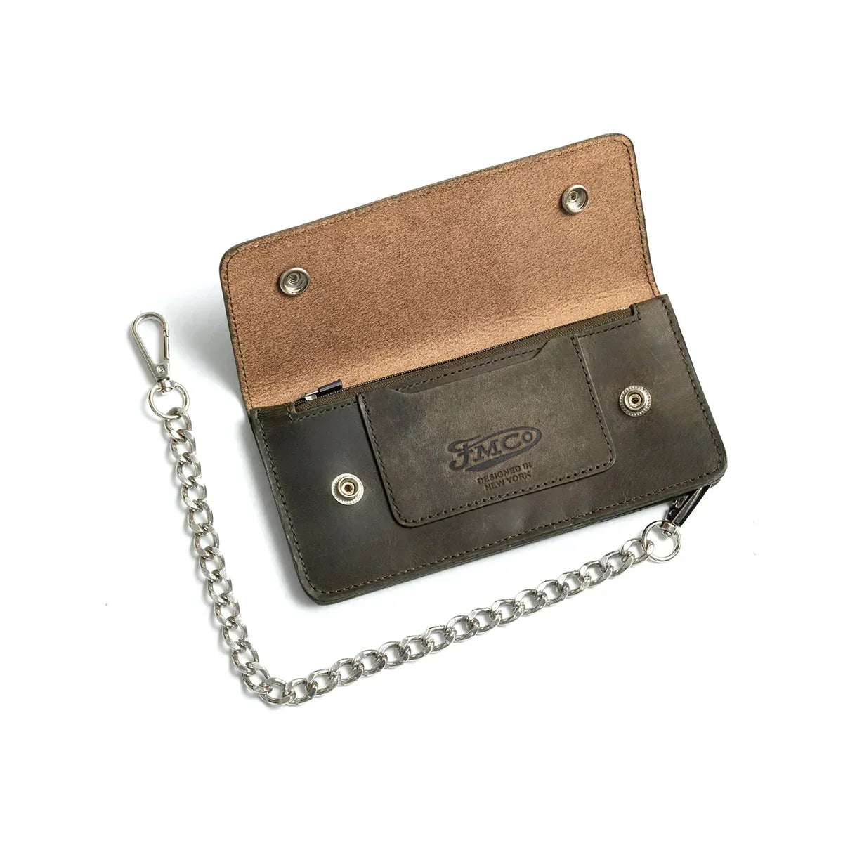 LARGE TRUCKER - Vegetable Tanned Leather Wallet - First Manufacturing Company - Flyclothing LLC