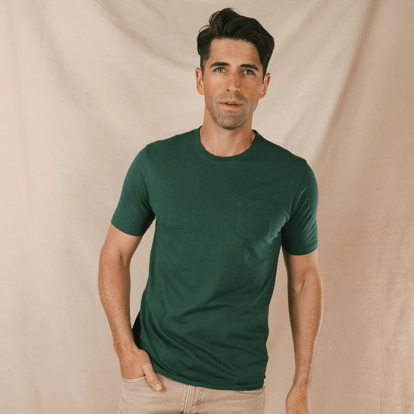 The Bistro | Forest Green Everyman™ Pocket T Shirt - Shinesty - Flyclothing LLC