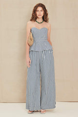 PORTSIDE STRIPE WOVEN WIDE LEG PANTS - Flying Tomato - Flyclothing LLC