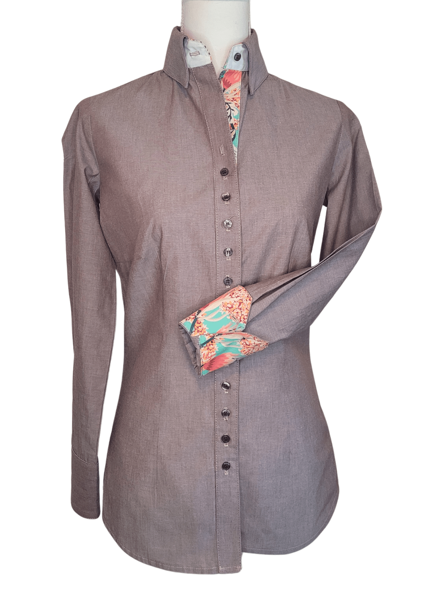Brown Chambray Women's Western Shirt | Core Collection