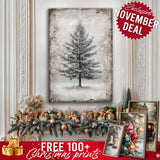 Vintage Christmas Tree Wall Art with Free 100+ Christmas Print - Tailored Canvases - Flyclothing LLC