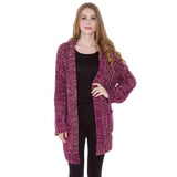 Front Pocket Knit Detail Soft Warm Long Cardigan - Madeline Love - Flyclothing LLC