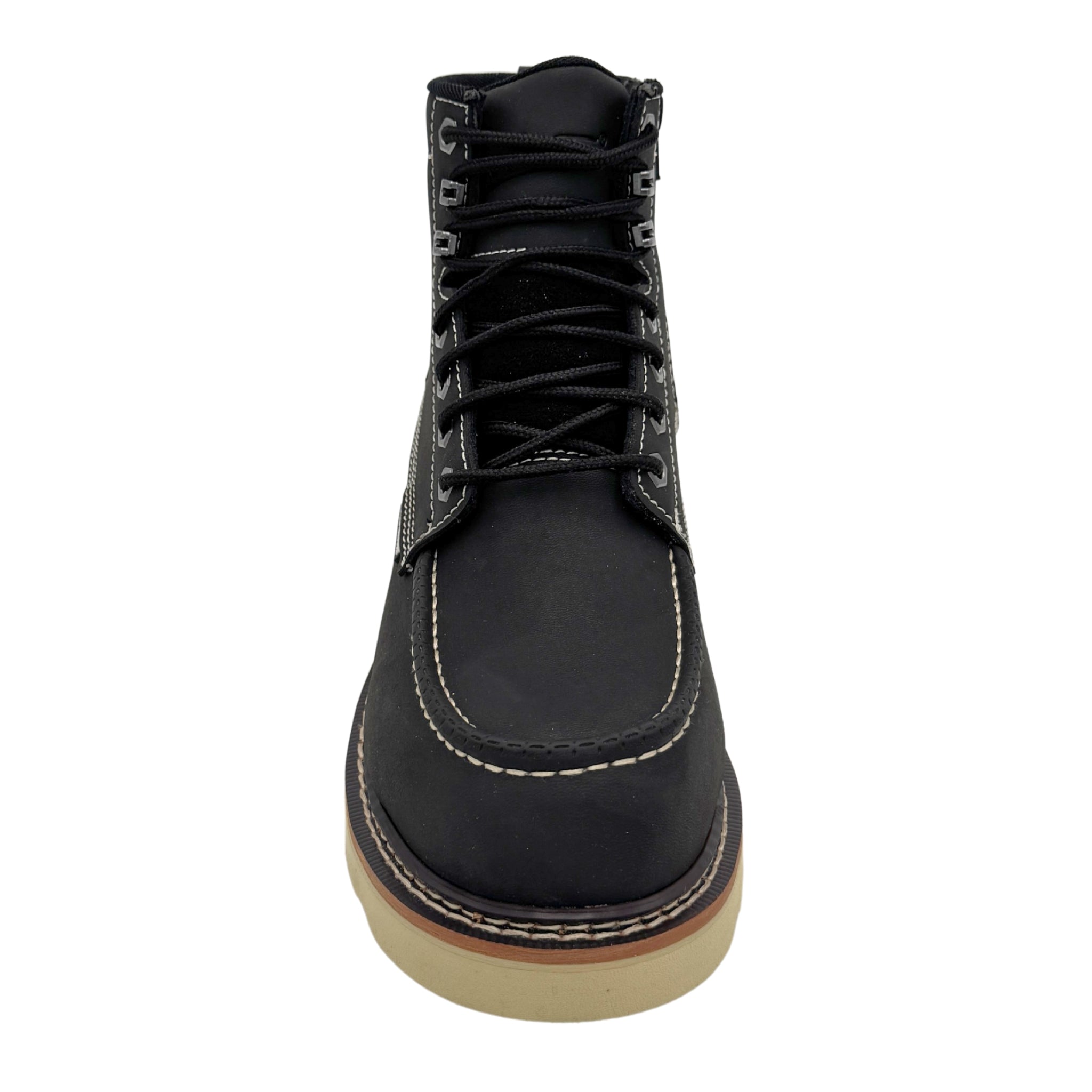 Speedster: Men's 6" Moc Toe: Black Leather - [Composite Toe | Waterproof | Puncture-Resistant | EH | Slip-Resistant] 9264 - AdTec - Flyclothing LLC