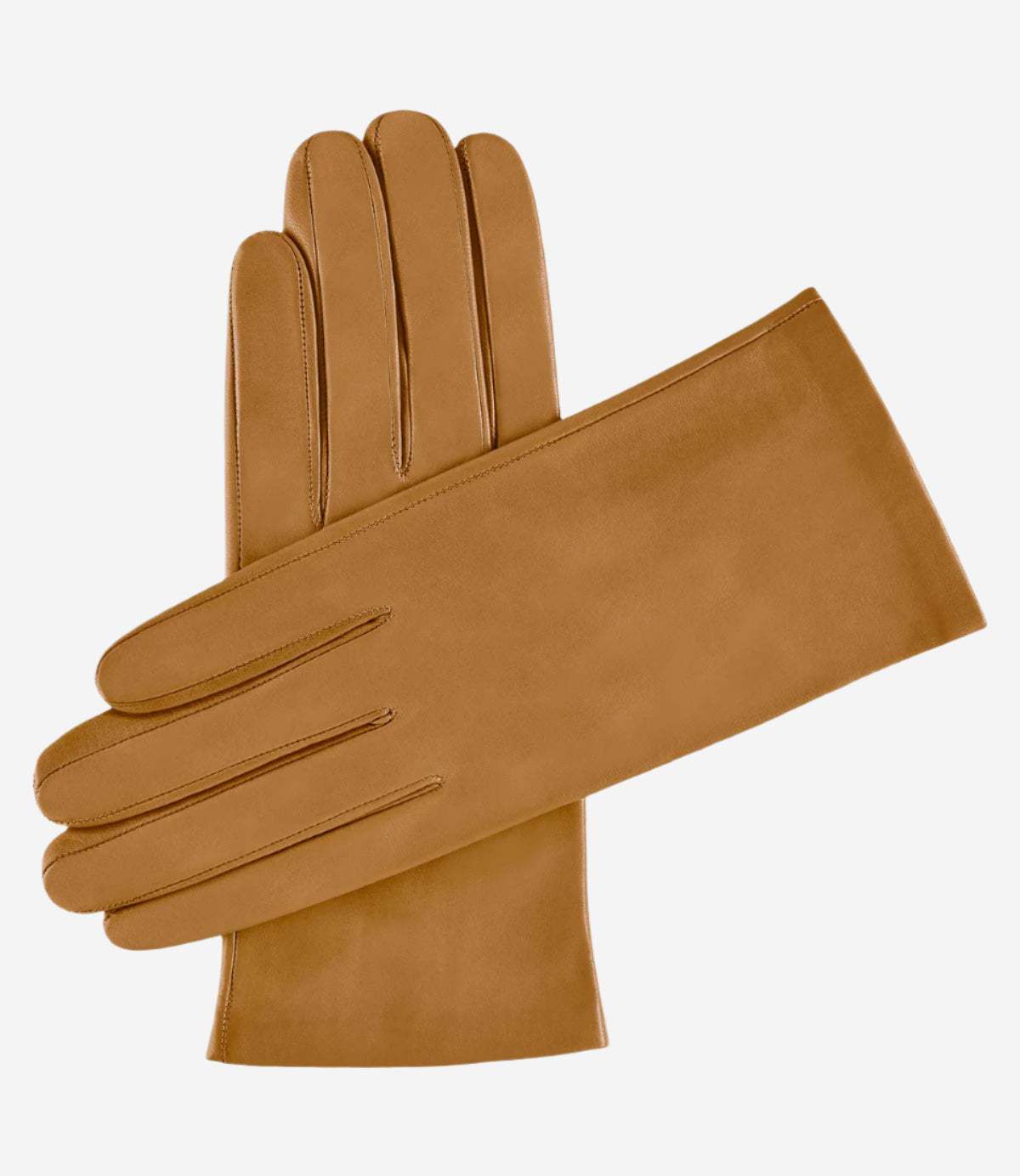 Sofia (brown) - Italian lambskin leather gloves with silk lining - Leather Gloves Online - Flyclothing LLC