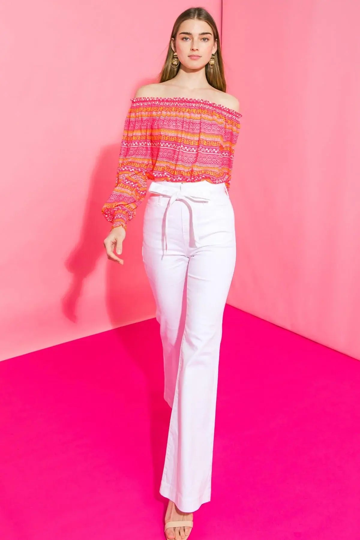 COSMO PLEASE WOVEN TOP - Flying Tomato - Flyclothing LLC