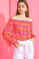 COSMO PLEASE WOVEN TOP - Flying Tomato - Flyclothing LLC
