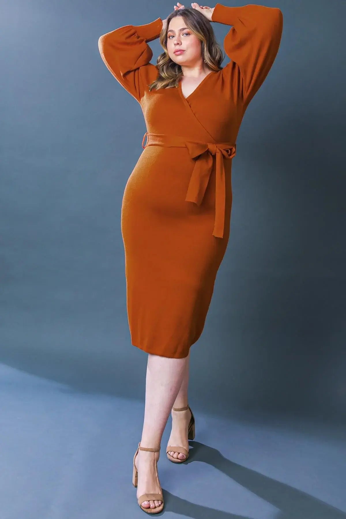 ADORABLE IDEAL SWEATER MIDI DRESS - Flying Tomato - Flyclothing LLC