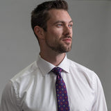 Deep Purple Floral Men's Tie - Cufflinks.com - Flyclothing LLC