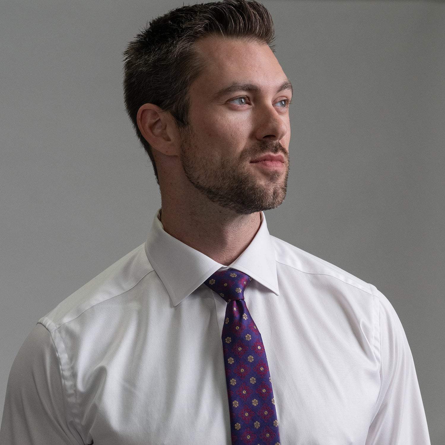 Deep Purple Floral Men's Tie - Cufflinks.com - Flyclothing LLC
