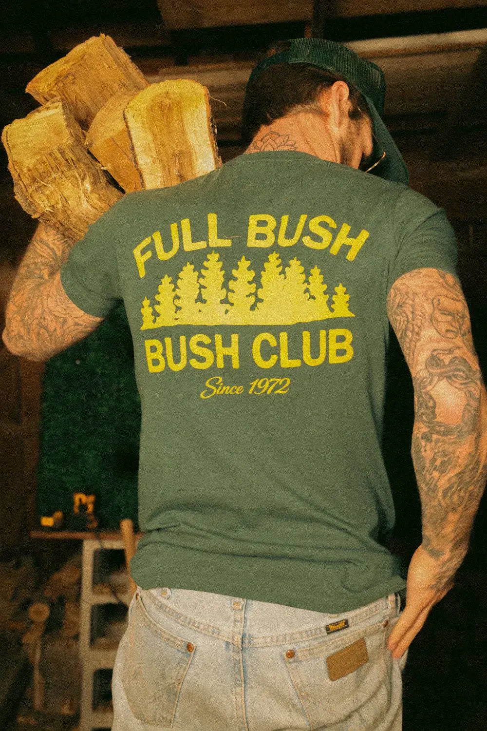 The Hedge Bet | Green Full Bush Bush Club Everyman™ T Shirt - Shinesty - Flyclothing LLC