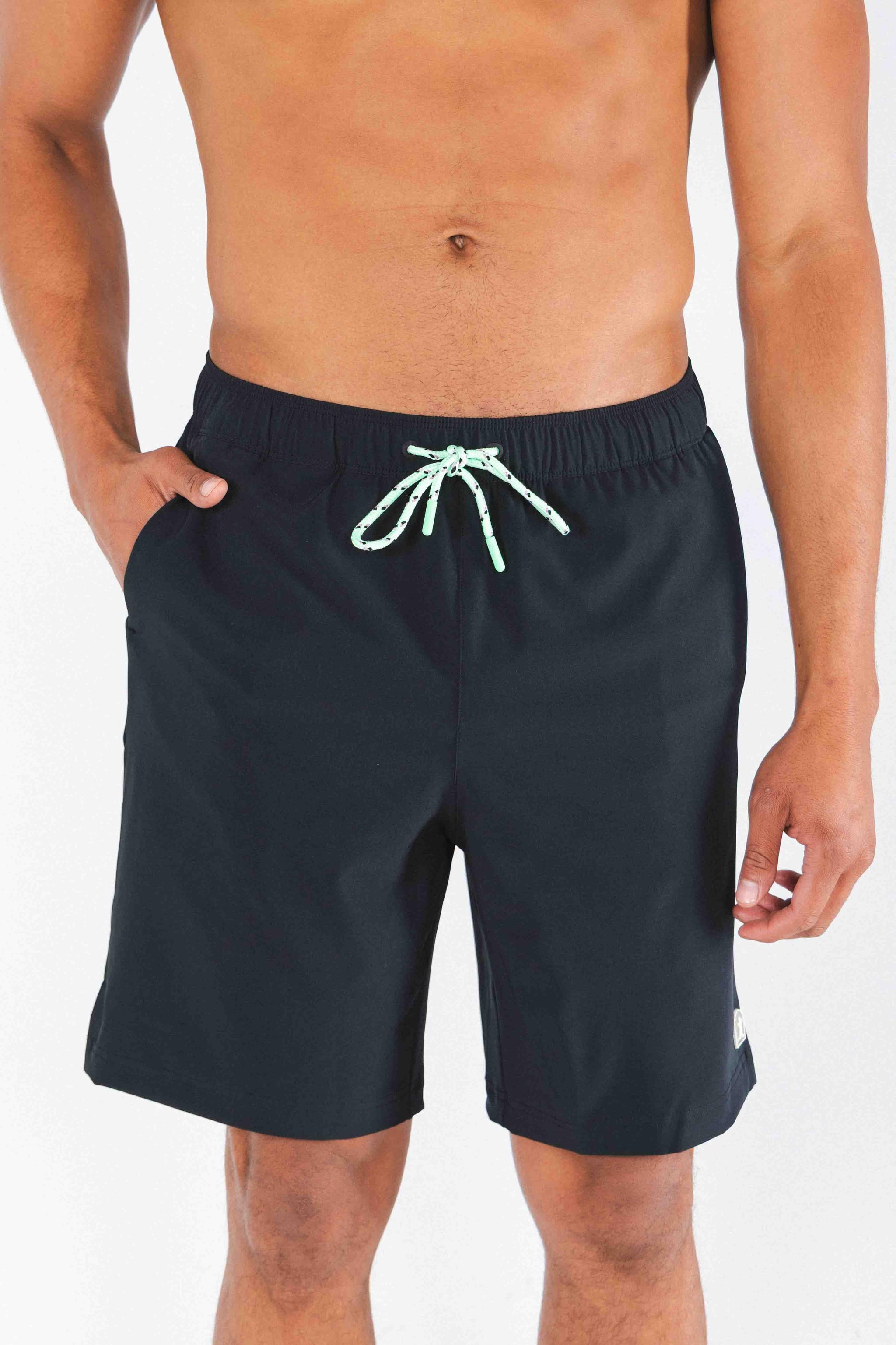 The Funky Fresh | Black and Neon Tribal Ball Hammock® Pouch 8" Swim Trunks - Shinesty - Flyclothing LLC