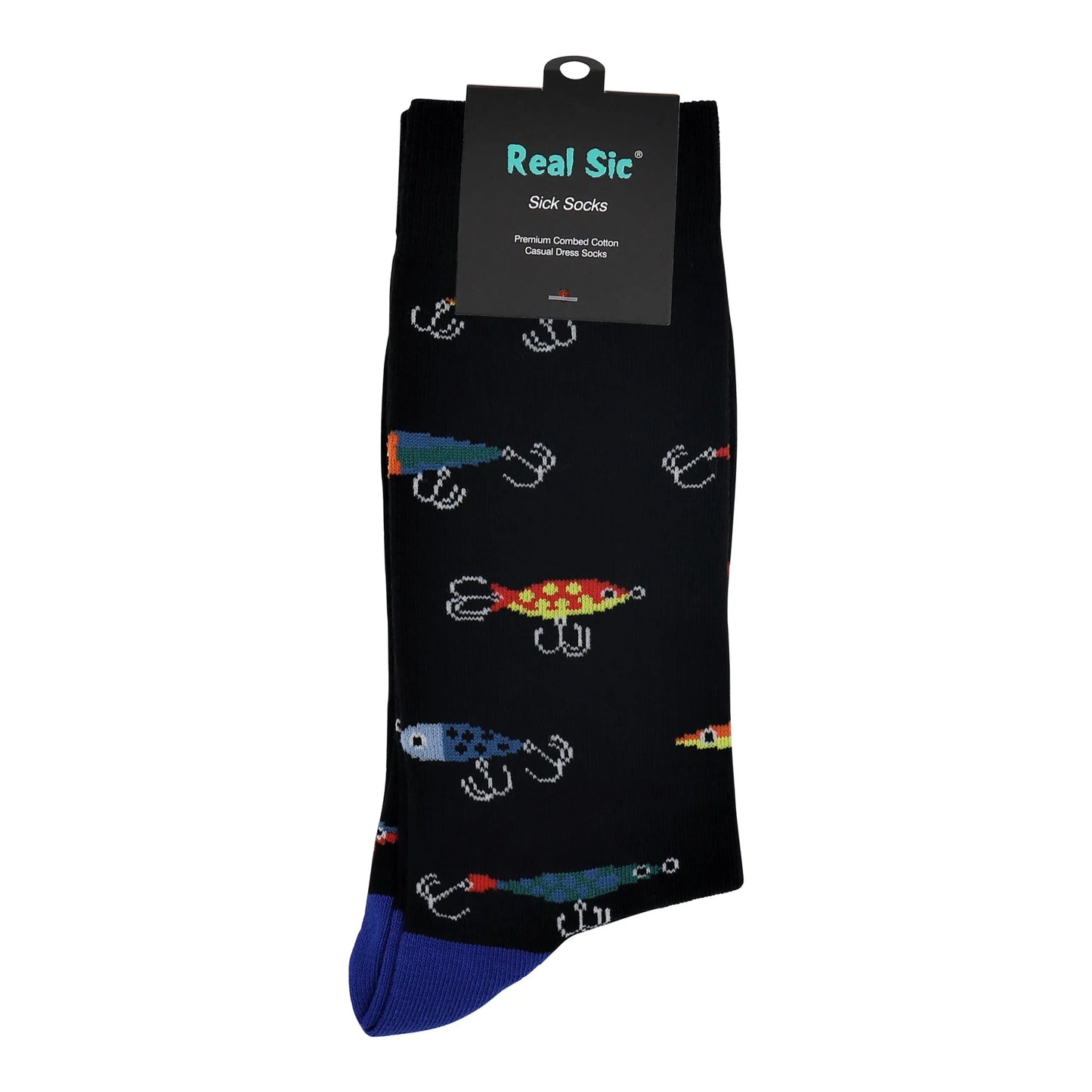 Fishing Lure Socks - Comfy Cotton for Men & Women - Real Sic - Flyclothing LLC