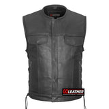 Sidewinder - Club Vest with Side Laces - GoLeather