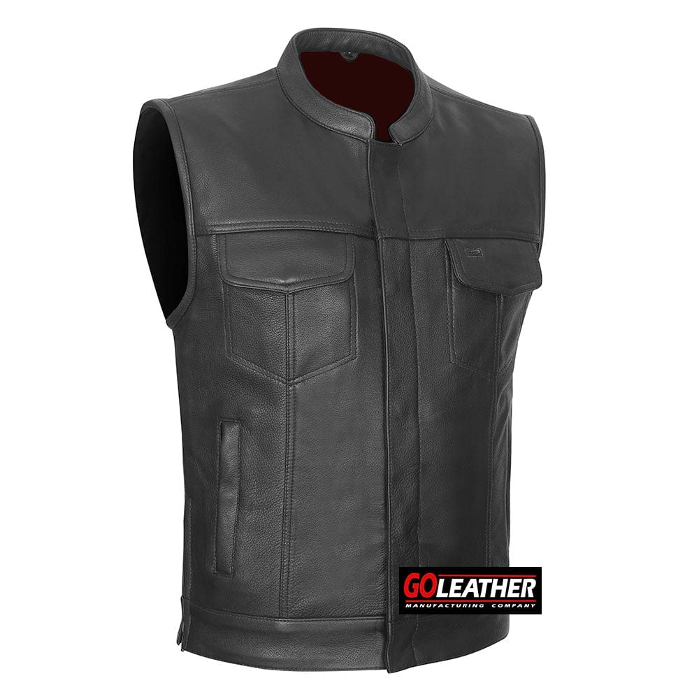 Dominion - Club Vest with Side Release Zippers - GoLeather