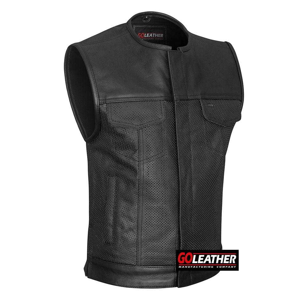 Vortex - Perforated Leather Vest - GoLeather