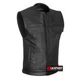 Vortex - Perforated Leather Vest - GoLeather
