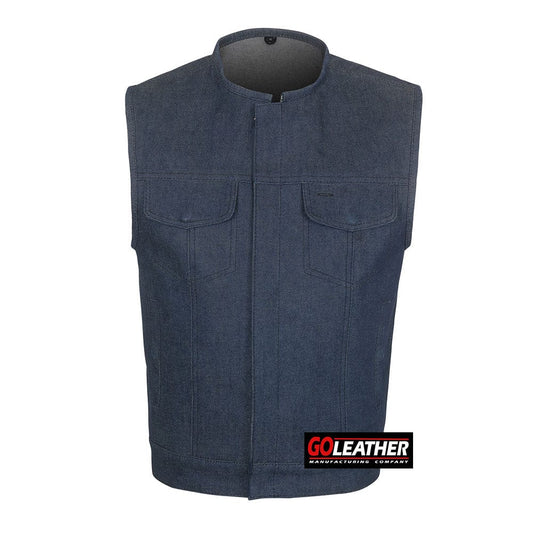 Raw Edge - Dark Blue Raw Denim /Rolled Collar