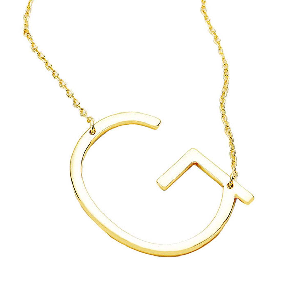 G Monogram Metal Pendant Necklace - Madeline Love - Flyclothing LLC