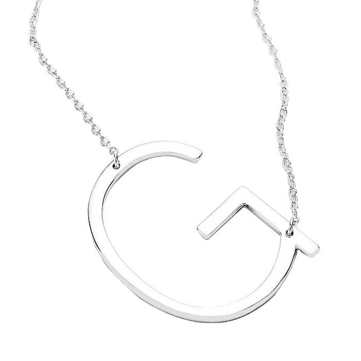 G Monogram Metal Pendant Necklace - Madeline Love - Flyclothing LLC